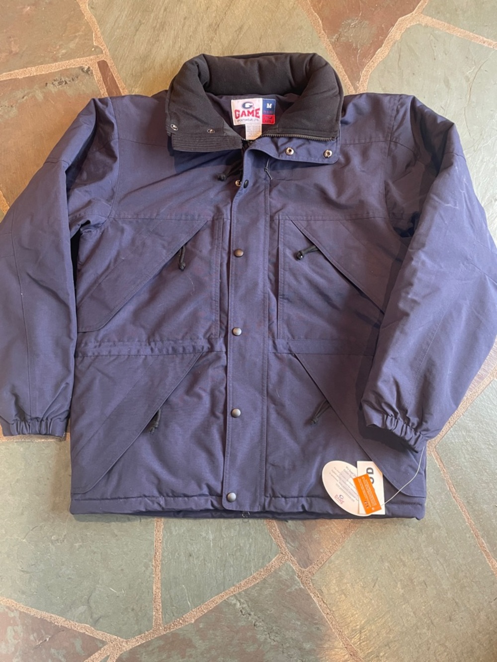 Navy Men’s Insulated Winter Jacket - Medium